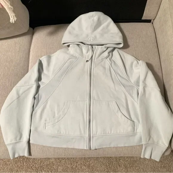 Lululemon Athletica Scuba M/L Ocean Air Oversized Full Zip Cropped - Picture 2 of 7